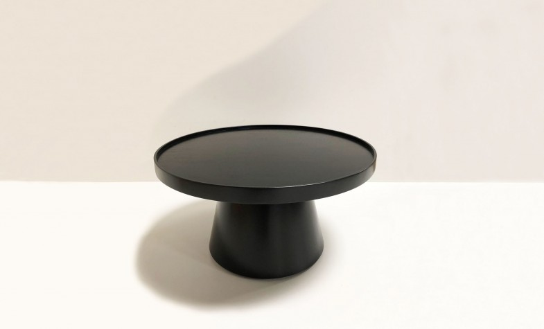 Conical Lip Top Table<br /> FC Walnut | Black