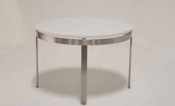 Ribbon Coffee Table <br /> Stone + Brushed Stainless Base