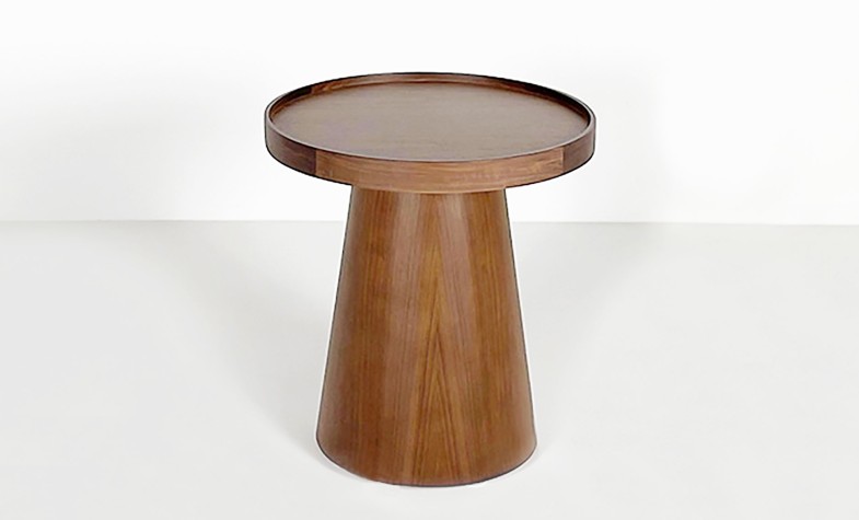 Conical Lip Top Table<br /> FC Walnut